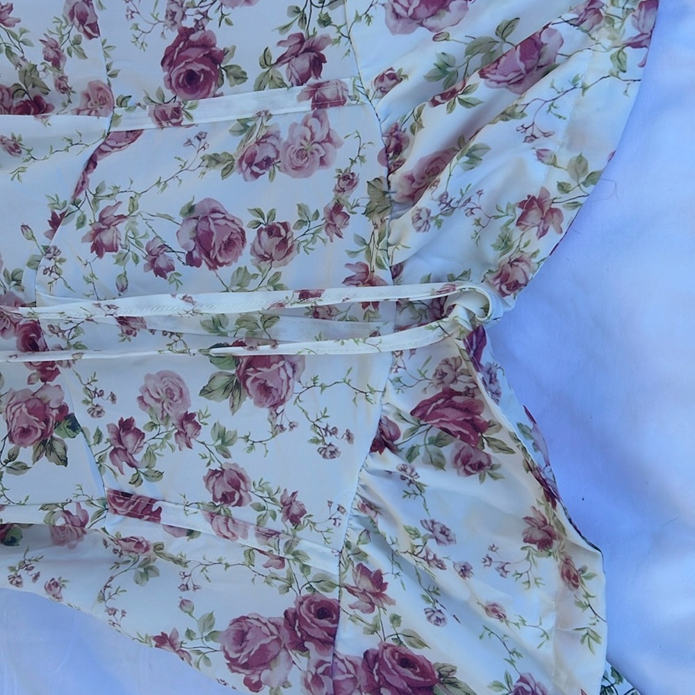 Brand new floral summer dress, corset style size lg